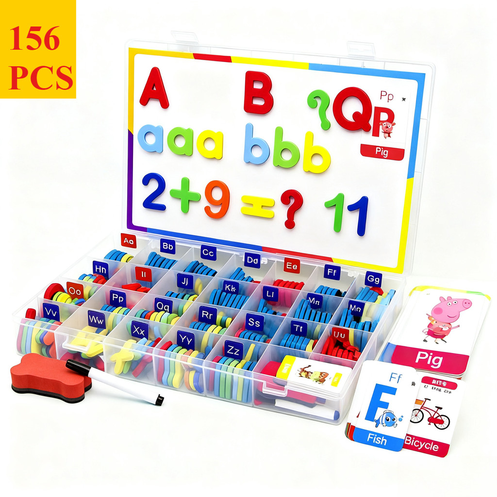 Mainan Magnet Huruf Inggris, Edukasi Magnet Phonics Anak, Alphabet Magnetic Toys, Mainan Montessori Bahasa Inggris, Magnet Huruf Dan Angka, Untuk Usia 3