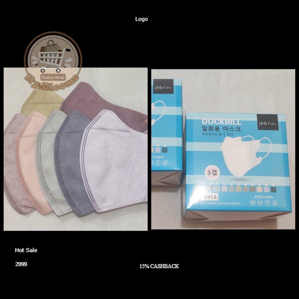 MY BLOOMS - MASKER DUCKBILL YNB CARE MIX/ DUCKBILL MIX WARNA WARNI