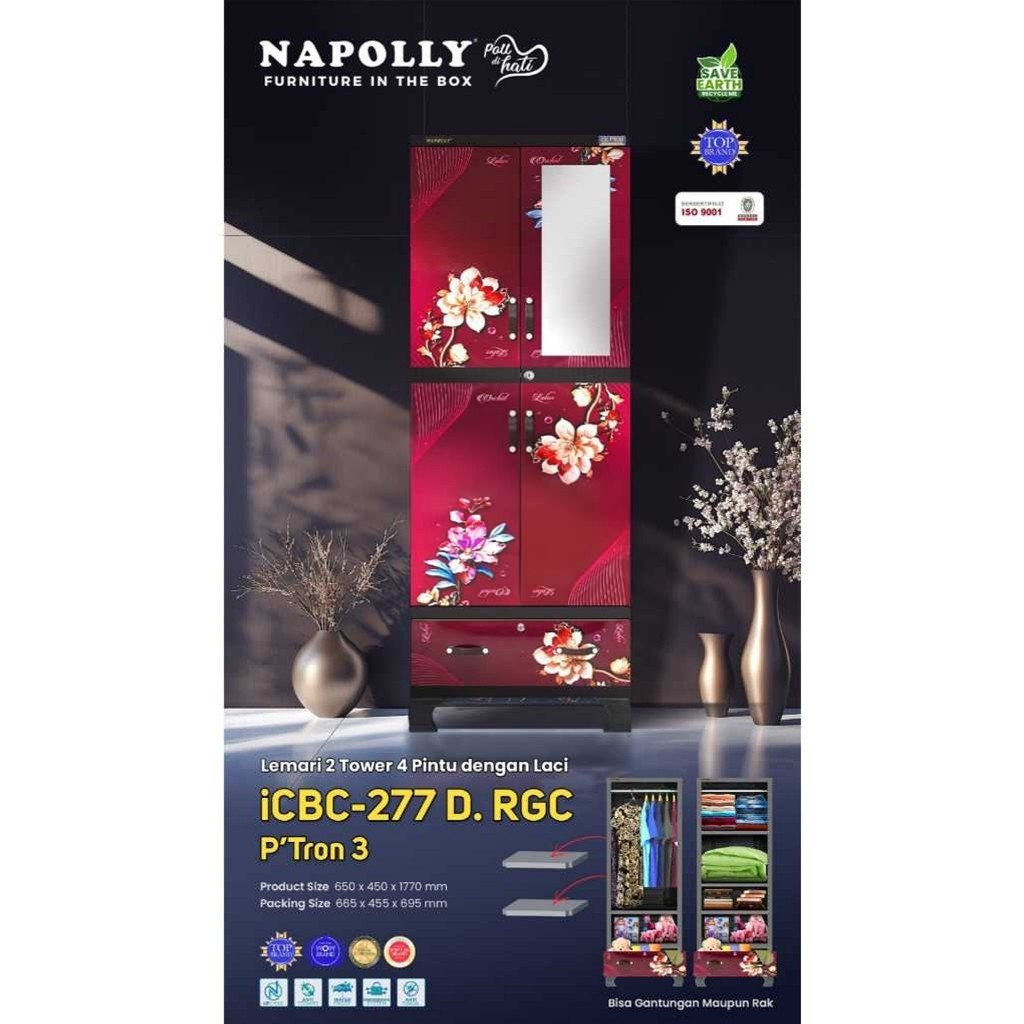 Orion (LEMARI FULL GANTUNG GAMIS JUMBO - KACA) - Superior | CLUB JPP-202 MO1 | NAPOLLY ICBC 277 D R 