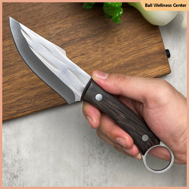 Pisau daging genggam tempa tangan, pisau dapur untuk membunuh ikan dan membuang tulang, pisau barbek