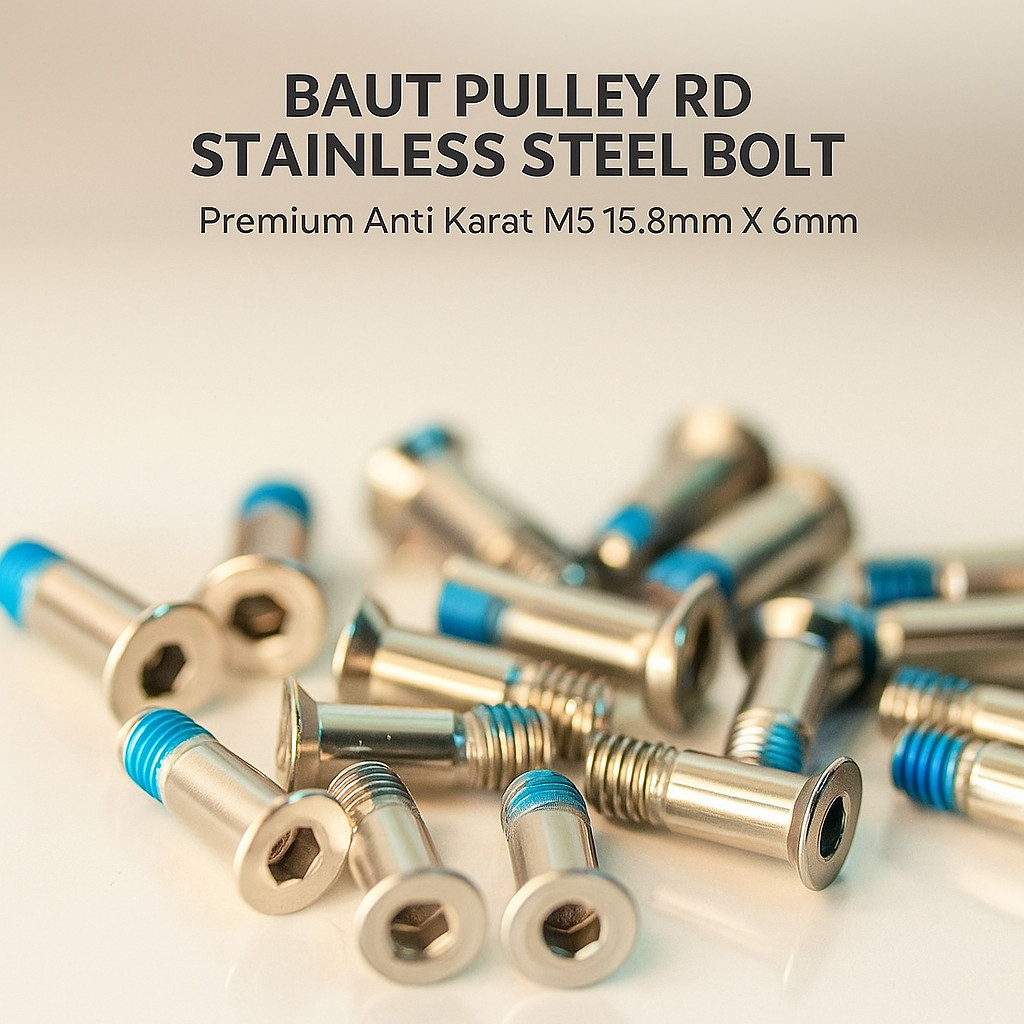Baut Pulley RD Stainless Steel Bolt Premium Anti Karat Super Kuat Awet Wheel Guide Sepeda Kesayangan