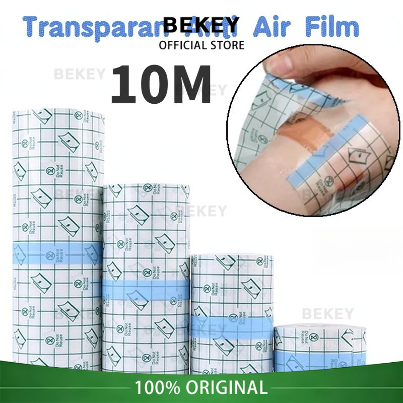 BEKEY 10M Plester Anti Air / Tranparent Film Dressing Roll / Anti Luka Plester / Pita Medis Anti Air