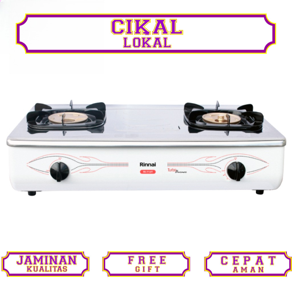 Kompor Rinnai 2 Tungku RI 712T Api Turbo