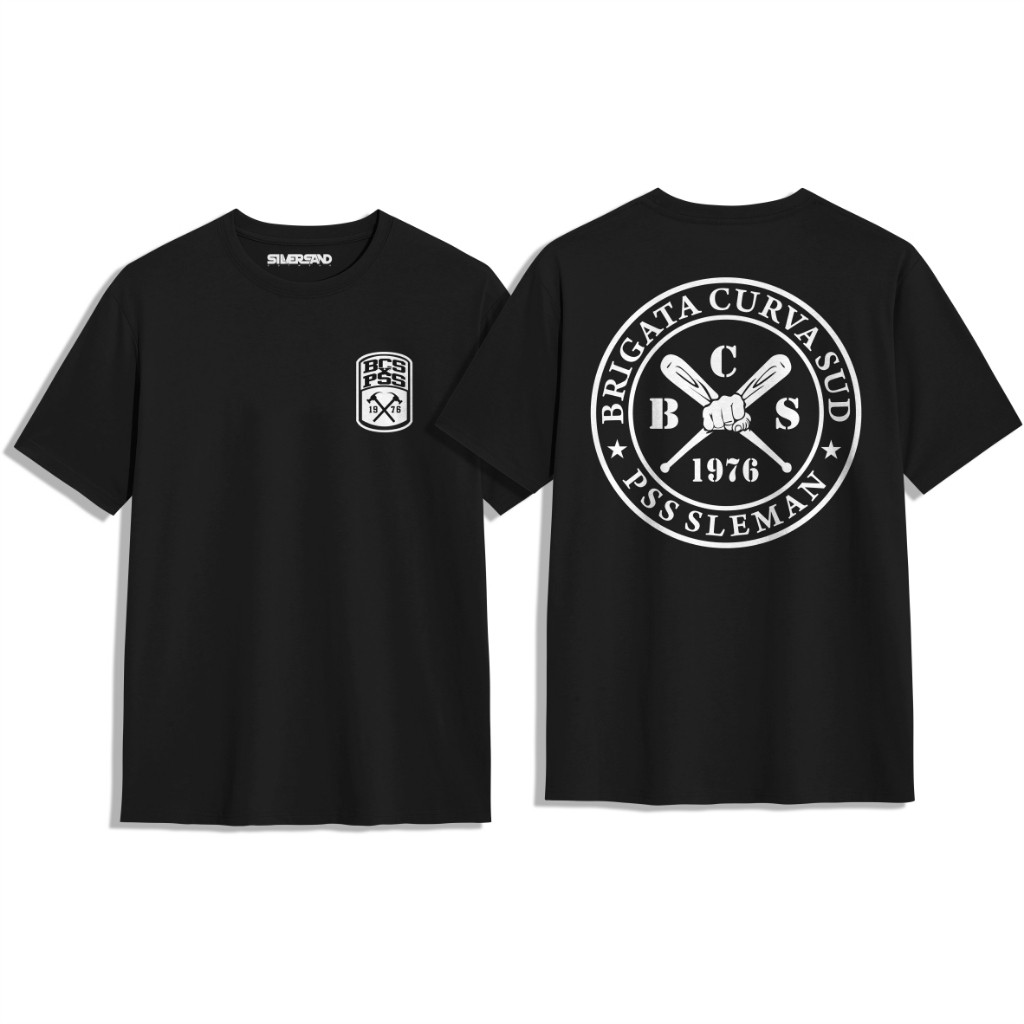Kaos Ultras BCS PSS Sleman Hitam Lengan Pendek Katun 24s