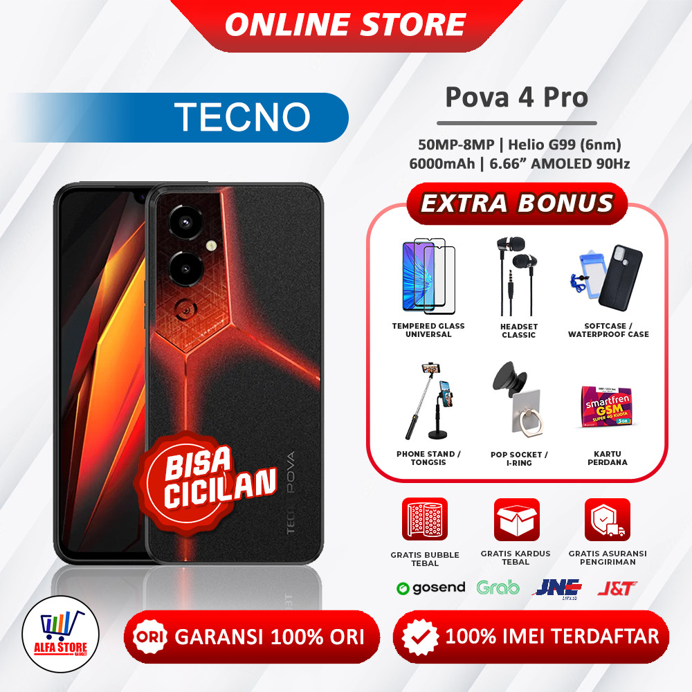 Tecno pova 4 pro ram 8+5Gb/128 ram 8+5Gb/256 NFC pova 4 ram 8+5Gb/128 NFC Garansi resmi Tam