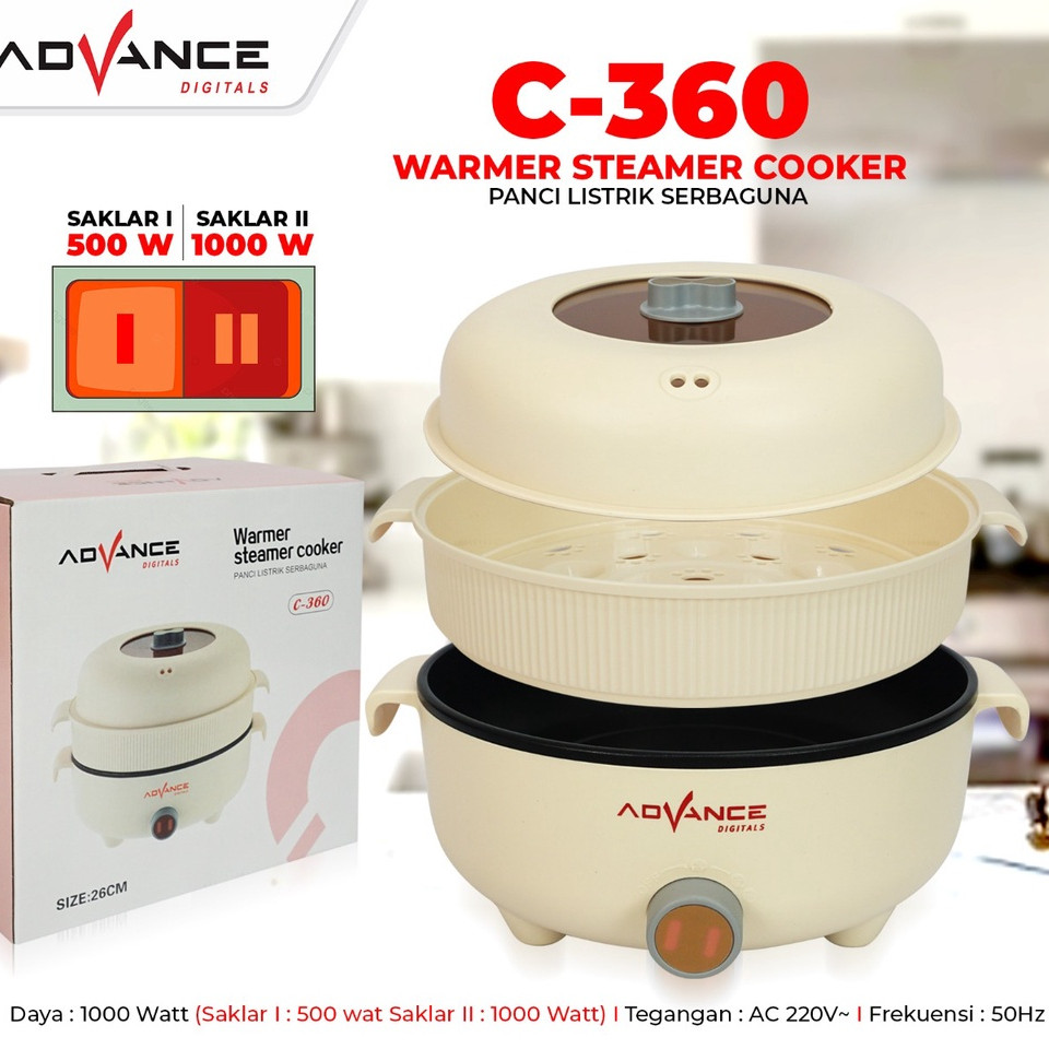 [HOME MART] Panci Listrik Advance C360 Panci Elektrik 26 Cm Advance C-360 Panci Listrik Serbaguna
