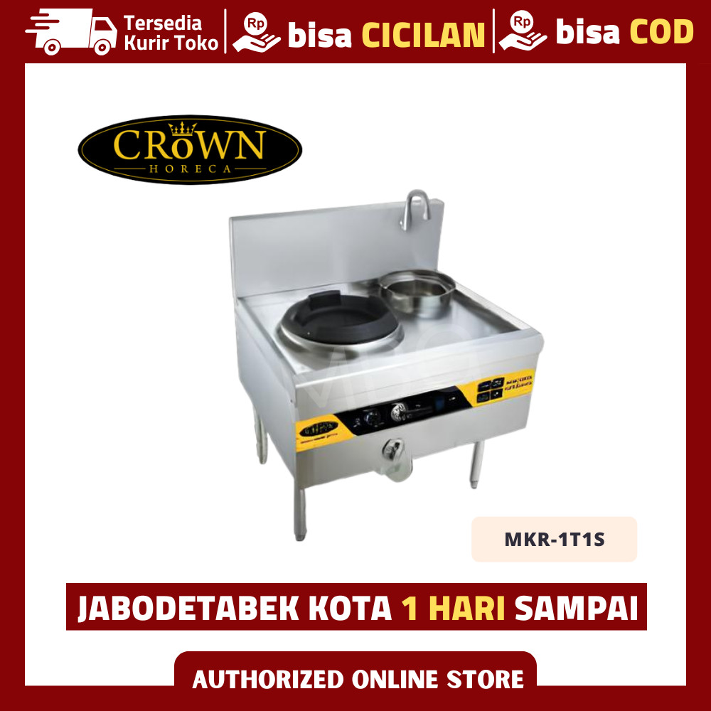 Kompor Kwali Range 1 Tungku Crown MKR-1T1S Premium Kwali Range With Blower