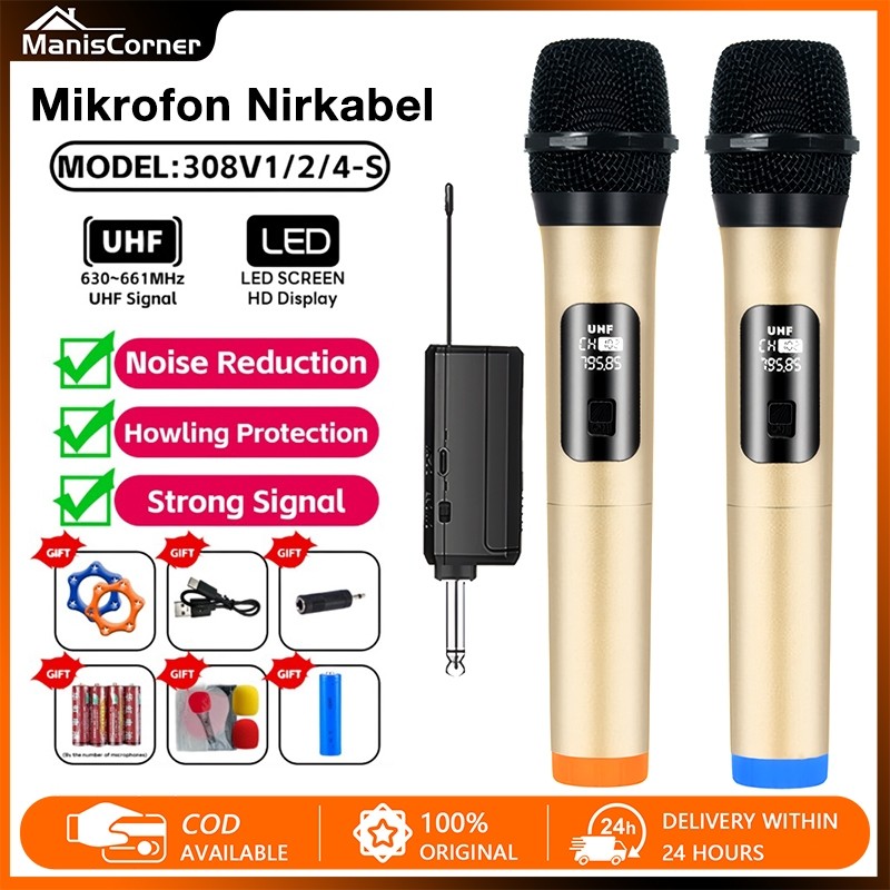 Mikrofon Karaoke Wireless Mikrofon Profesional Mikrofon Handheld UHF Mic Wireless Karaoke