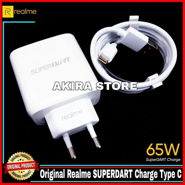 Charger Realme 7 Pro Super Dart 65 Watt Original 100% USB C Casan Ori