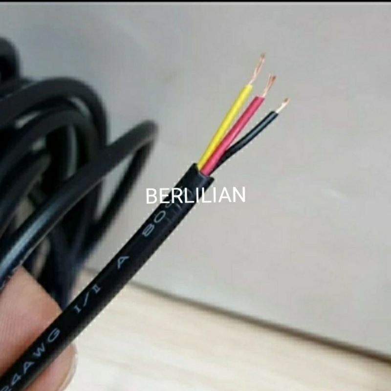 Kabel 3 jalur Awg24 Jual Per/10meter kabel isi 3 kabel awg 24 3C