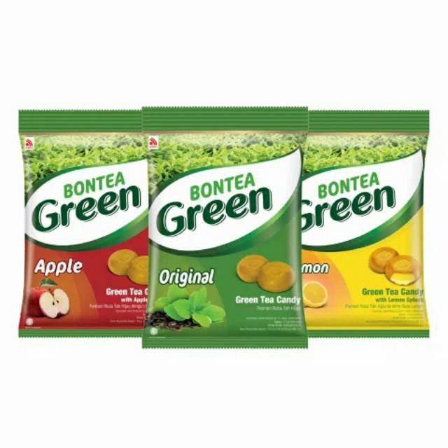 BONTEA GREEN PERMEN / GREEN TEA CANDY 135 GRAM