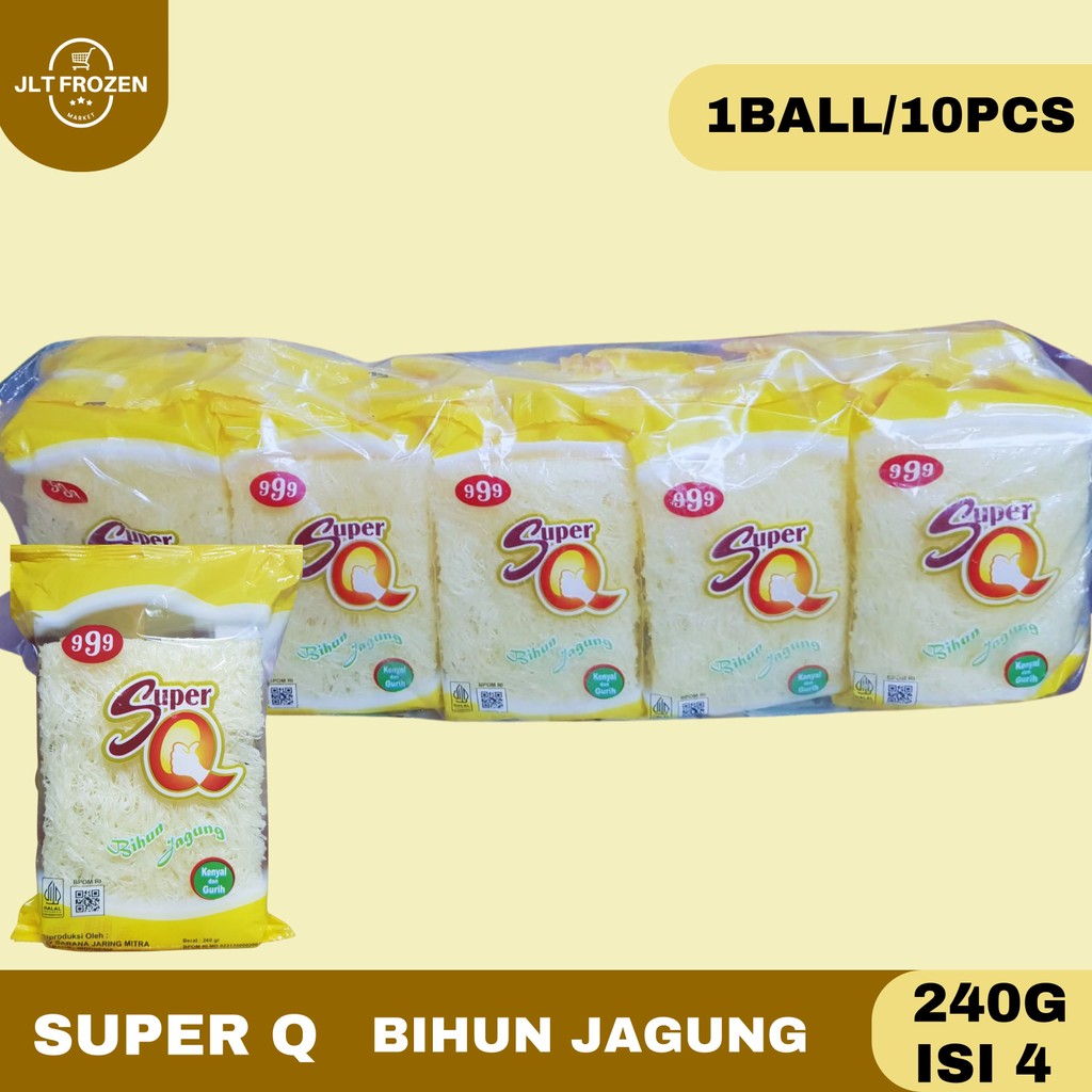Super Q Bihun Jagung 240g - 1 BALL/10PCS / Isi 4 pcs / Bihun Kenyal & Gurih / Mie Bihun Jagung
