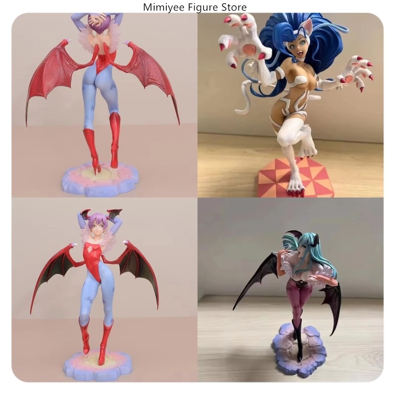 Demon Warrior Morrigan/Lilith/Felicia Triple Female Character Standing Pose Anime PVC Figure Statue 