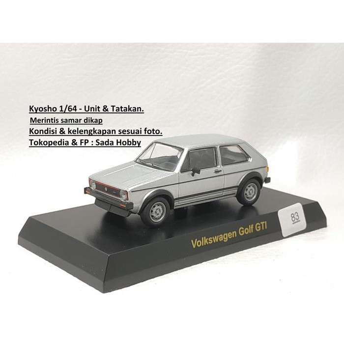 HW  Kyosho 1/64 Volkswagen Golf GTI Silver No Box