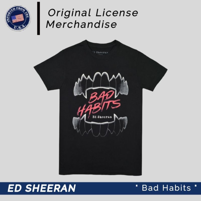 (COD) ED SHEERAN KAOS T SHIRT BAND MUSIC ORIGINAL IMPORT OFFICIAL ED SHEERAN ORI