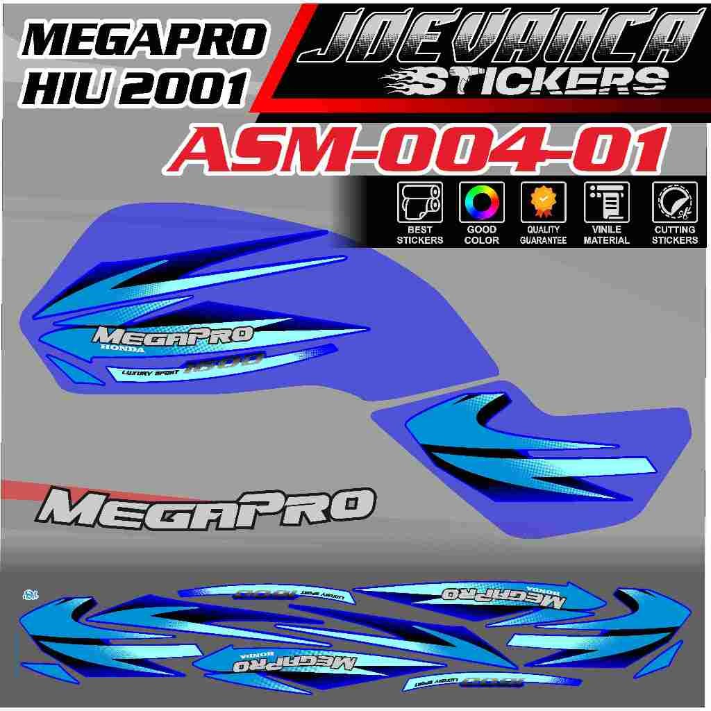 Striping Stiker Motor Honda MEGAPRO HIU 2001 ASM-004