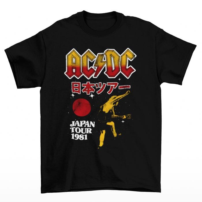 (cod) Tomoinc T-Shirt Kaos Band Pria ACDC - Japan Tour - S