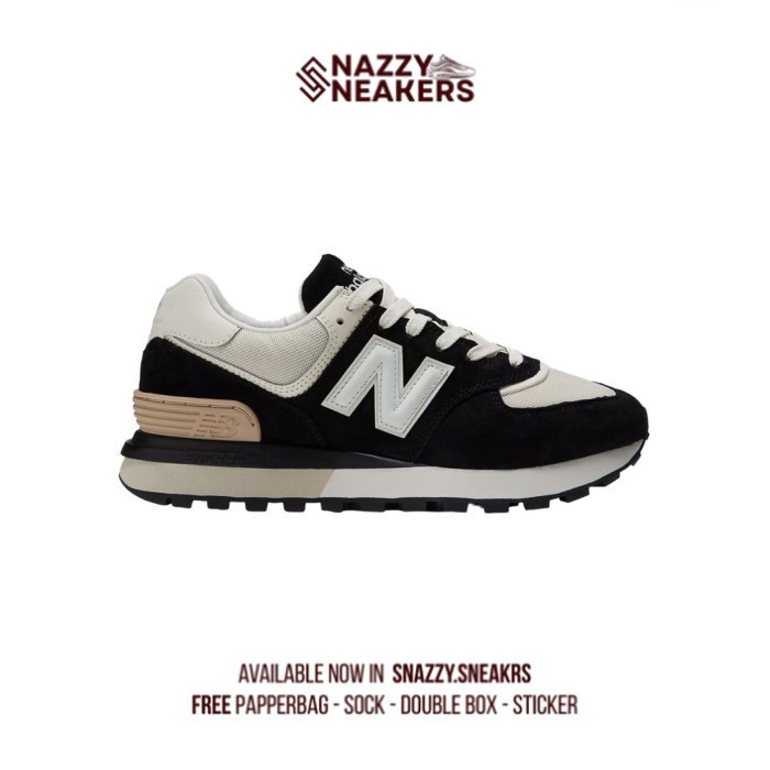 Sepatu New Balance 574 Legacy U574LGGI Black White Sneakers Original unisex