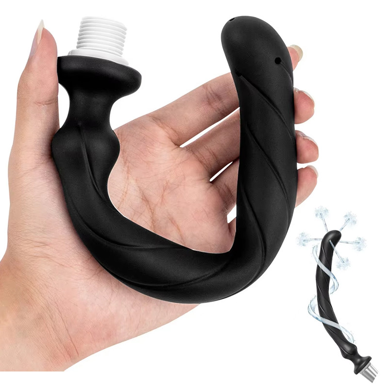 Bidet Cleaner, Rectal Enemator Enema Syringe Stream Douche, Enema Colon System Silicone, 5 Hoses Cle