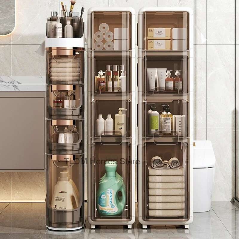Narrow Modern Bathroom Cabinet Paper Luxury Small Organizer Storage Cupboard Floor Corner Shelves Co