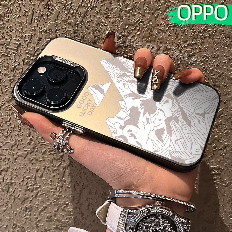 Unik Mountain Glossy Hologram PC Case OPPO A18 A57 A16 A15 A17 A60 A3x A3s A5s A54 A53 A12 A31 A58 A
