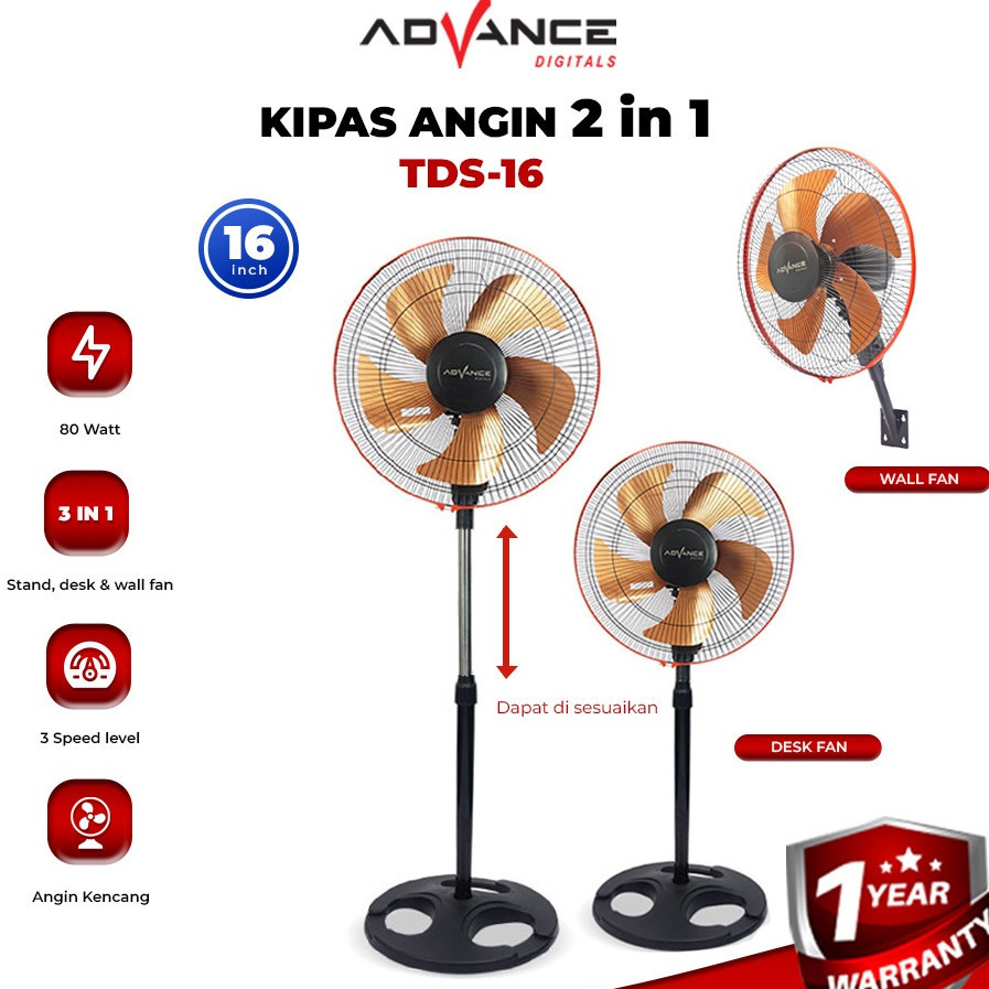 [HOME MART] Kipas Tornado Advance TDS16 / Kipas Besi Industrial 16 inch Advance TDS-16