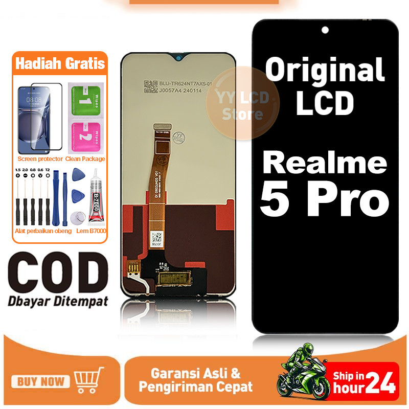 LCD FOR Realme 5 PRO Fullset Touchscreen hp layar Replacement LCD Kompatibel Untuk Glass Touch Scree