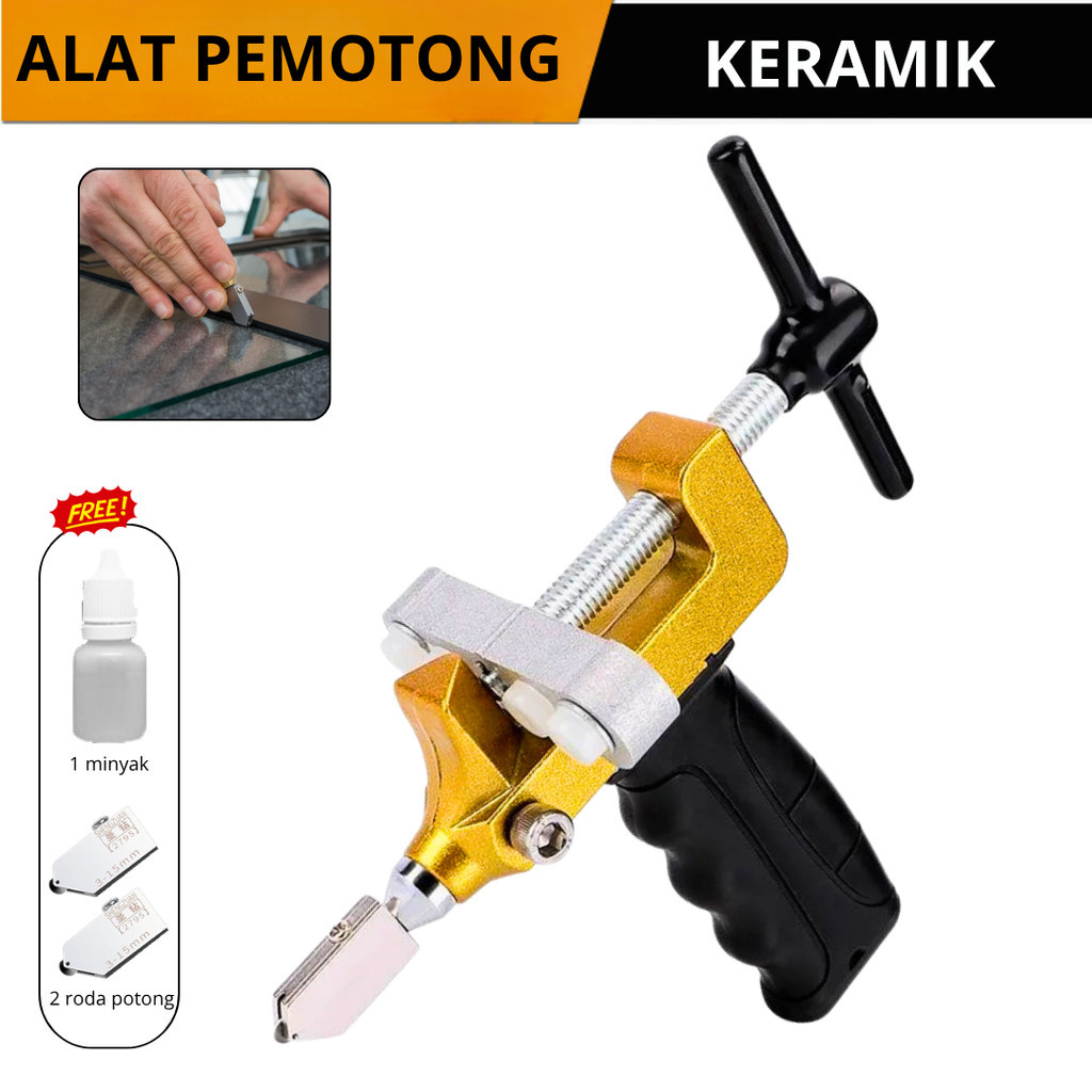 Tile Cutter pemotong ubin keramik kaca granit alat pemotong kaca 2 in 1