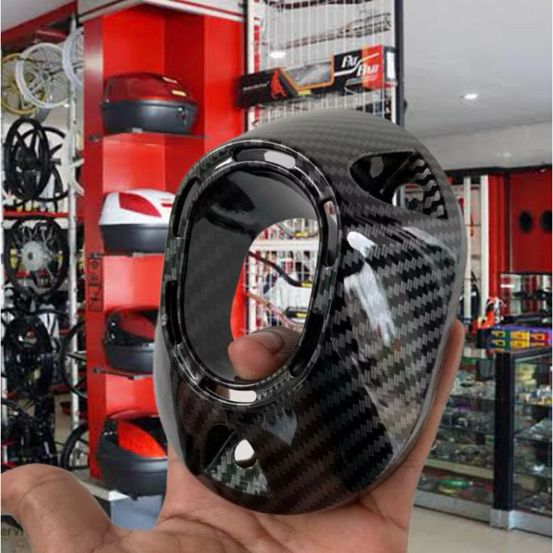 Moncong knalpot pcx carbon cover knalpot pcx 160 vario 160 carbon VARIASI.CO