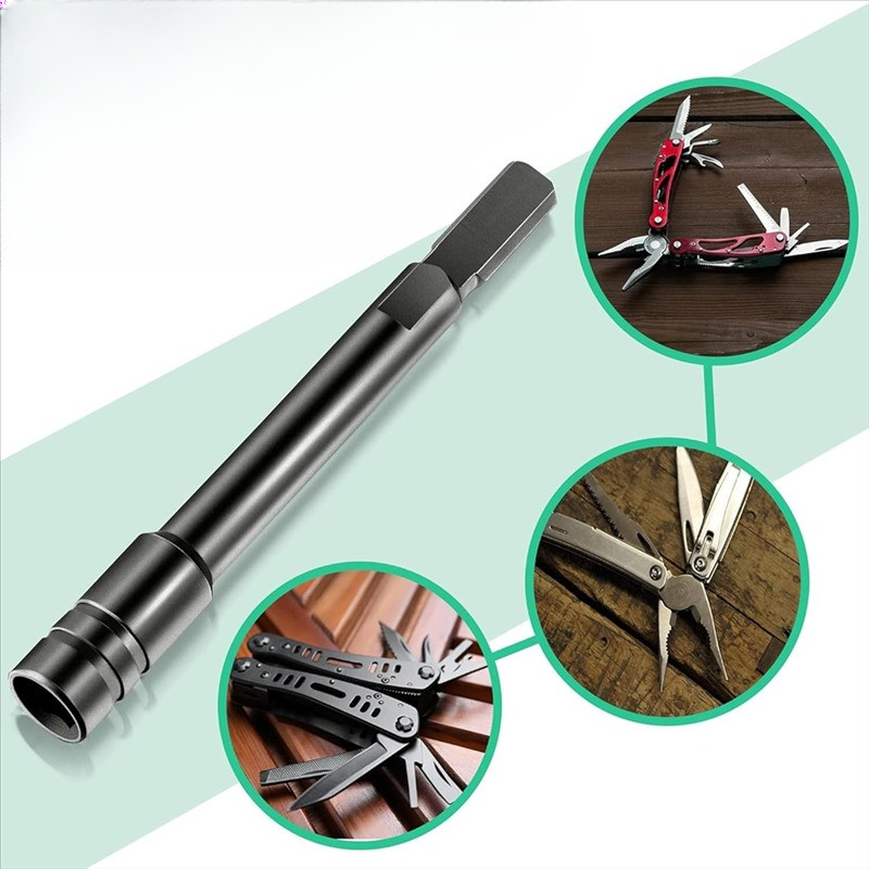 ABUI-Bit Driver Extender Add-On Accessory For Multi-Tools,1/4Inch Hex Bits Adapter For Leatherman,Su