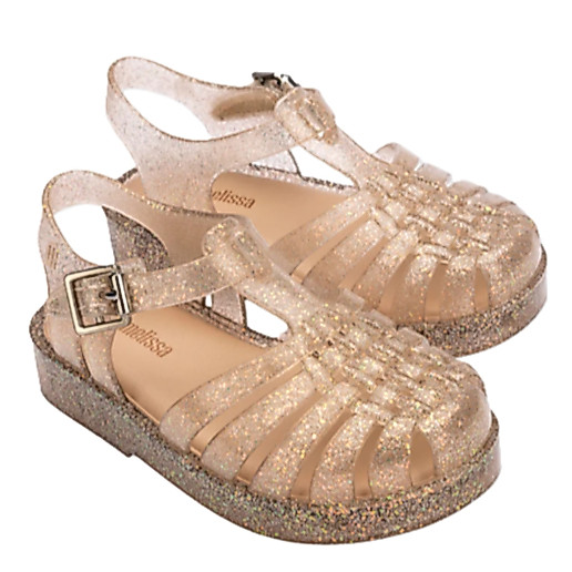 Mini Melissa Possession Shiny BB Beige Silver Glitter