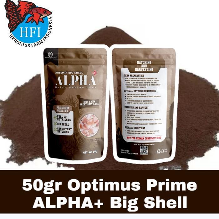 Pakan Ikan Artemia Optimus Prime Net 50 Gram/Alternatif Artemia Supreme - Cokelat