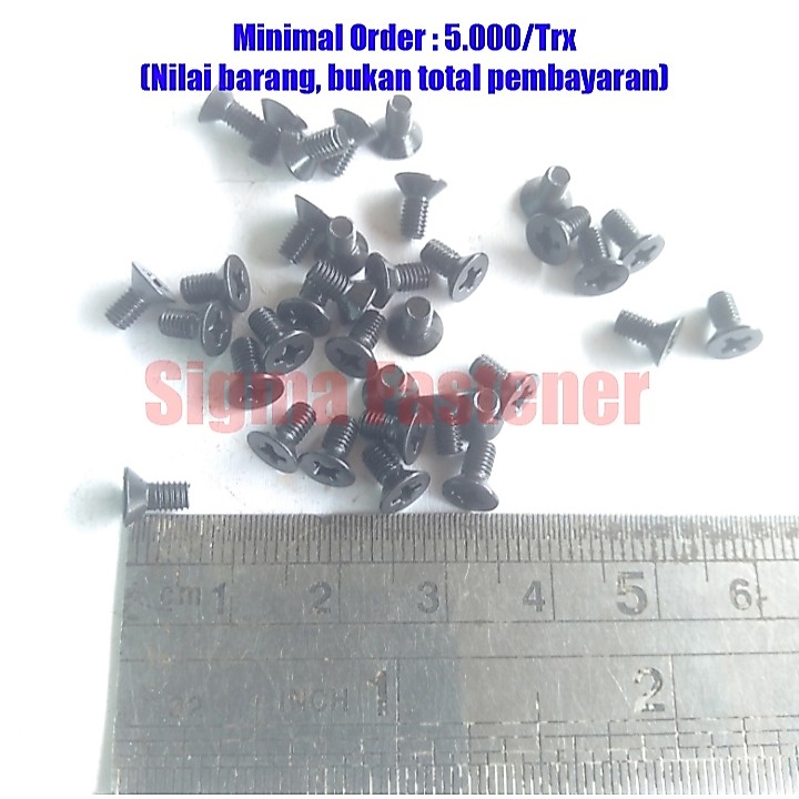 Baut JF Verseng Baut Audio Baut Variasi Baut Elektronik Baut Bracket TV Hitam M3 Panjang 6 - 50mm