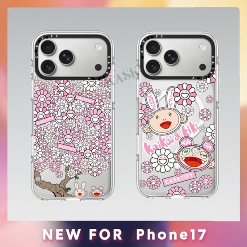 New CASETiFY Phone Case Takashi Murakami Sunflower KAIKAI KIKI Magnetic for IPhone 17 17Pro 17ProMax