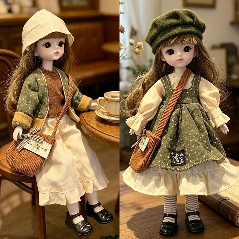Boneka 30cm, boneka loli untuk berdandan, pakaian boneka putri, mainan anak-anak, hadiah ulang tahun