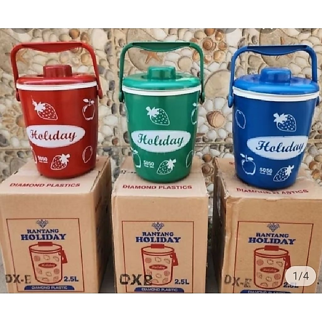 ZS, RICE BUCKET MINI 2,5 LITER AIR, TERMOS NASI,, TERMOS ES/RANTANG HOLIDAY