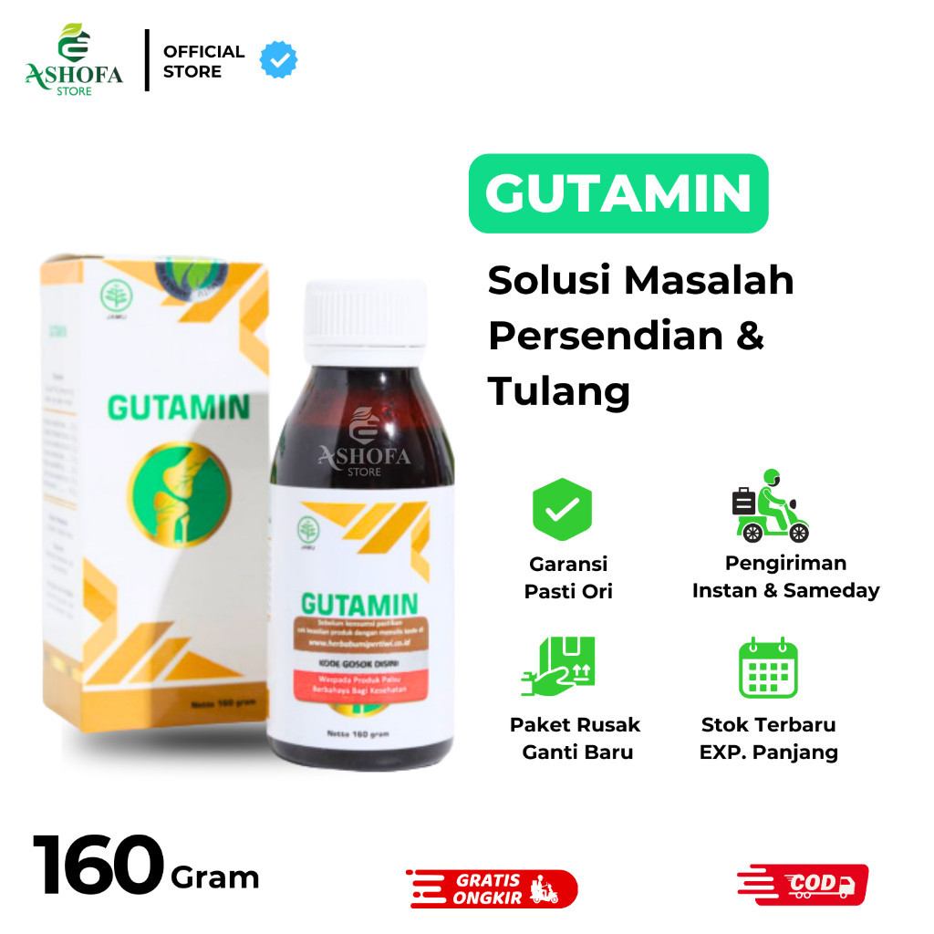Madu Gutamin Herbal Ori Persendian Untuk Asam Urat Pengapuran Tulang Sakit Lutut Saraf Kejepit Remat
