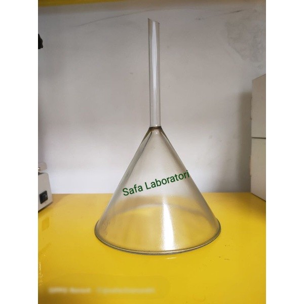 Corong Kaca Diameter 150 mm / Funnel Glass / Corong gelas / Corong Kaca laboratorium     Berkualitas