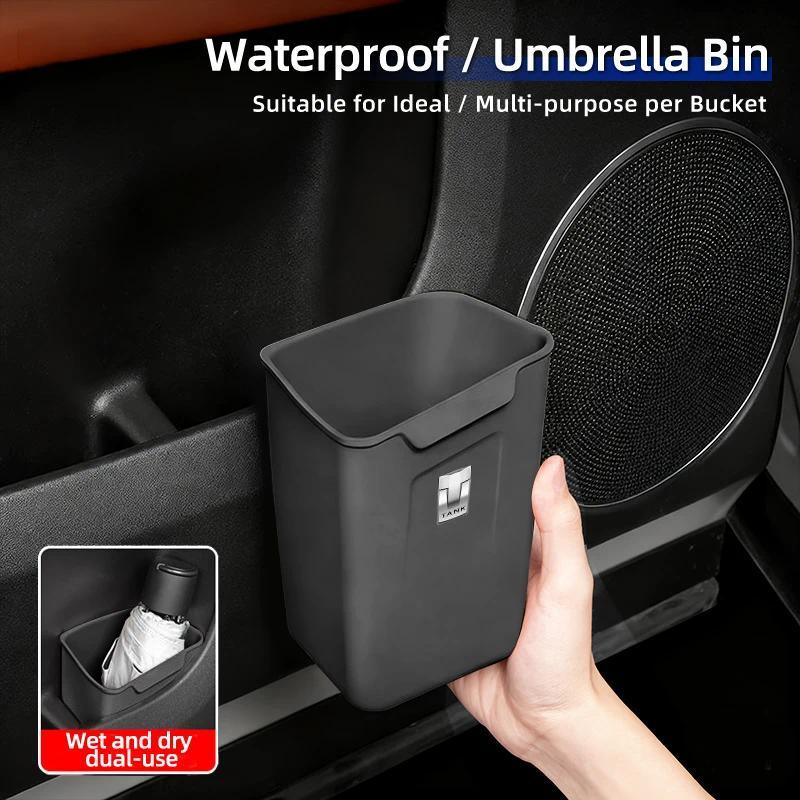 Car Door Trash Can Silicone Door Storage Box Waterproof Auto Accessories For Great Wall GWM Tank 300