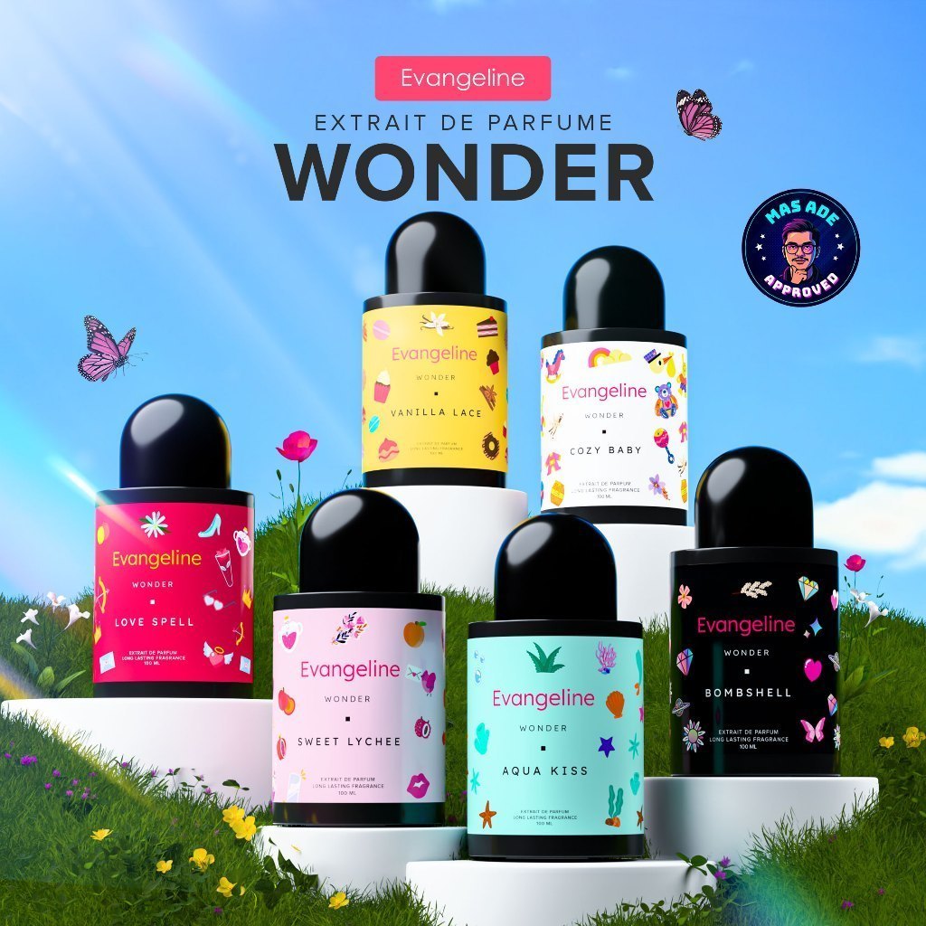 EVANGELINE KEMASAN lelabo BOTTLE  Wonder Series - Extrait De Parfum 30 ML | Parfum Perfume Minyak Wa