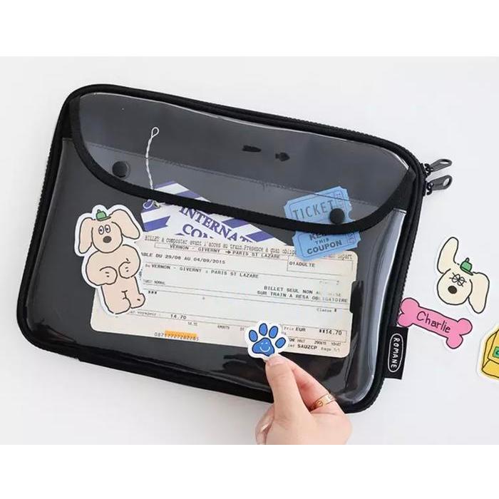 BayanakaPANACHE Korean Romane Shockproof Ipad Pouch Galaxytab Macbook Bag - GREY