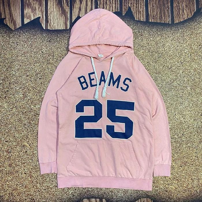 pullover hoodie VINTAGE BEAMS jaket jemper sweater casual murah bagus big logo belakang size M