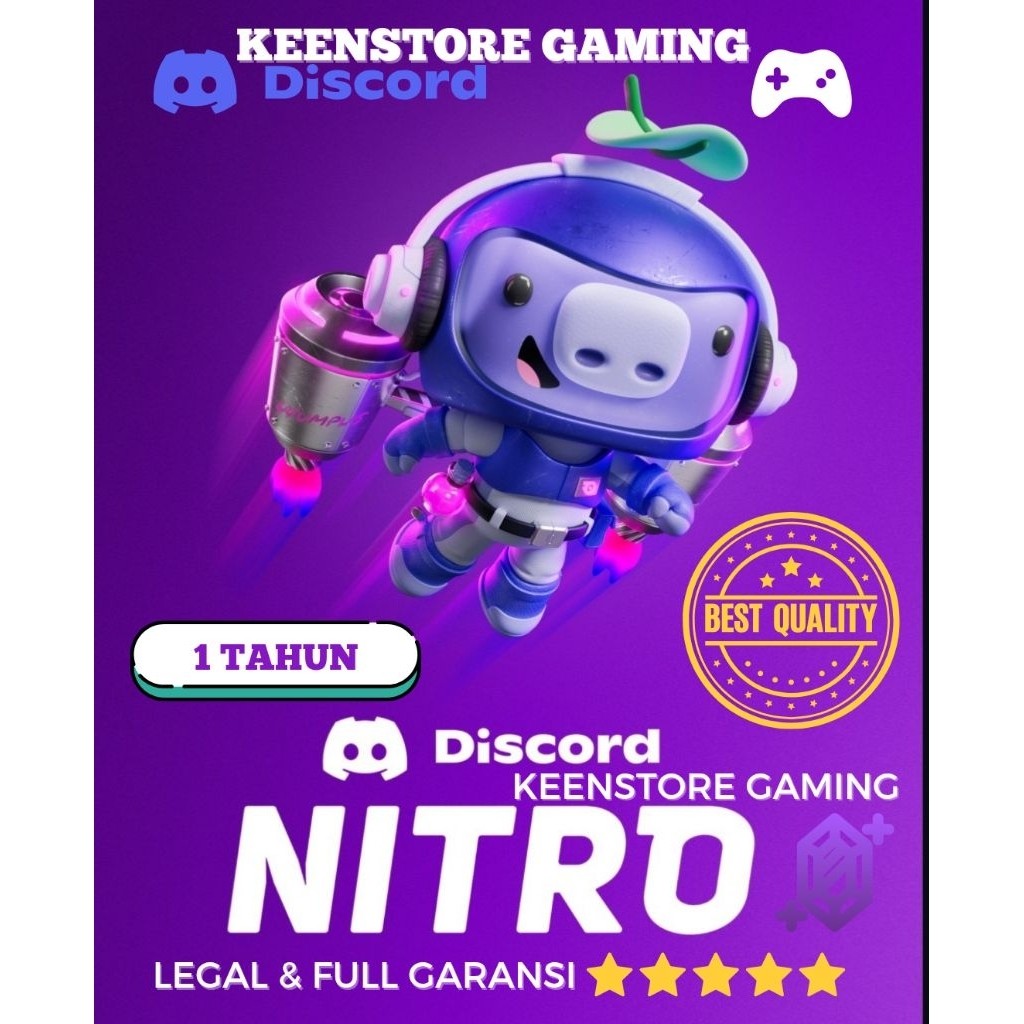 DISCORD NITRO PREMIUM 1 TAHUN by KEENSTORE GAMING 100% AMAN AMANAH