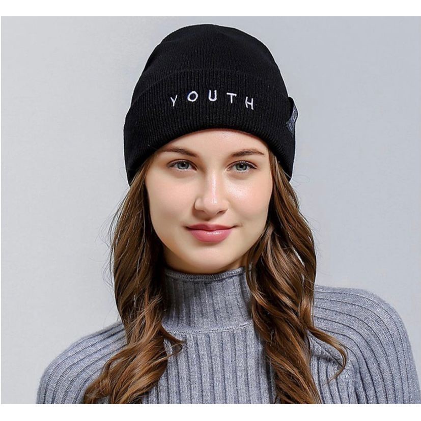 Kupluk Rajut YOUTH Premium / Topi Kupluk Wanita Stylish Kekinian Terbaru