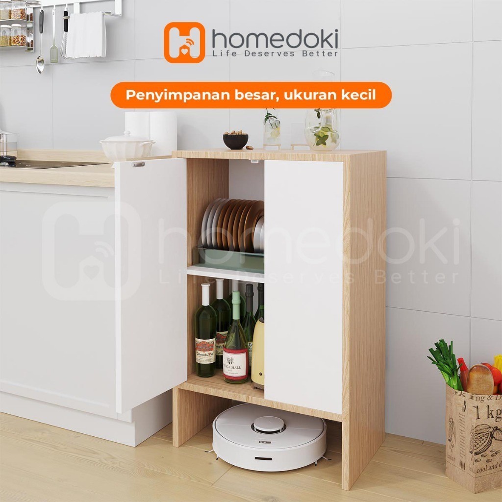 Homedoki Homedoki Rak Penyimpanan /Rak Dapur/ Lemari Piring/ Rak Dapur Serbaguna/ Rak Penyimpanan Da