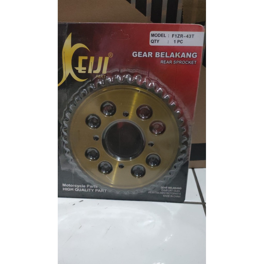 *KM* GEAR BELAKANG 428H KEIJI 43T YAMAHA FORCE 1 FIZ R FIZR / JUPITER Z OLD BURHAN / RXK  / JUPITER 