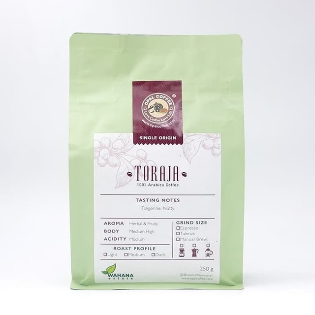 

JAMIN MURAH !!!Opal Coffee - Toraja Arabica Roasted Beans 250g(BISA LANGSUNG ORDER)
