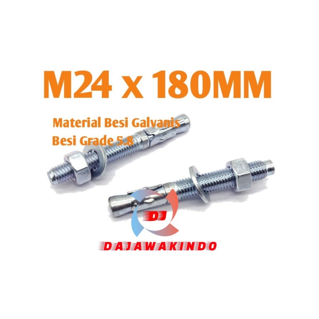 Angkur Trubolt M24 x 180 / Wedge Anchor M24 x 180 Galvanis