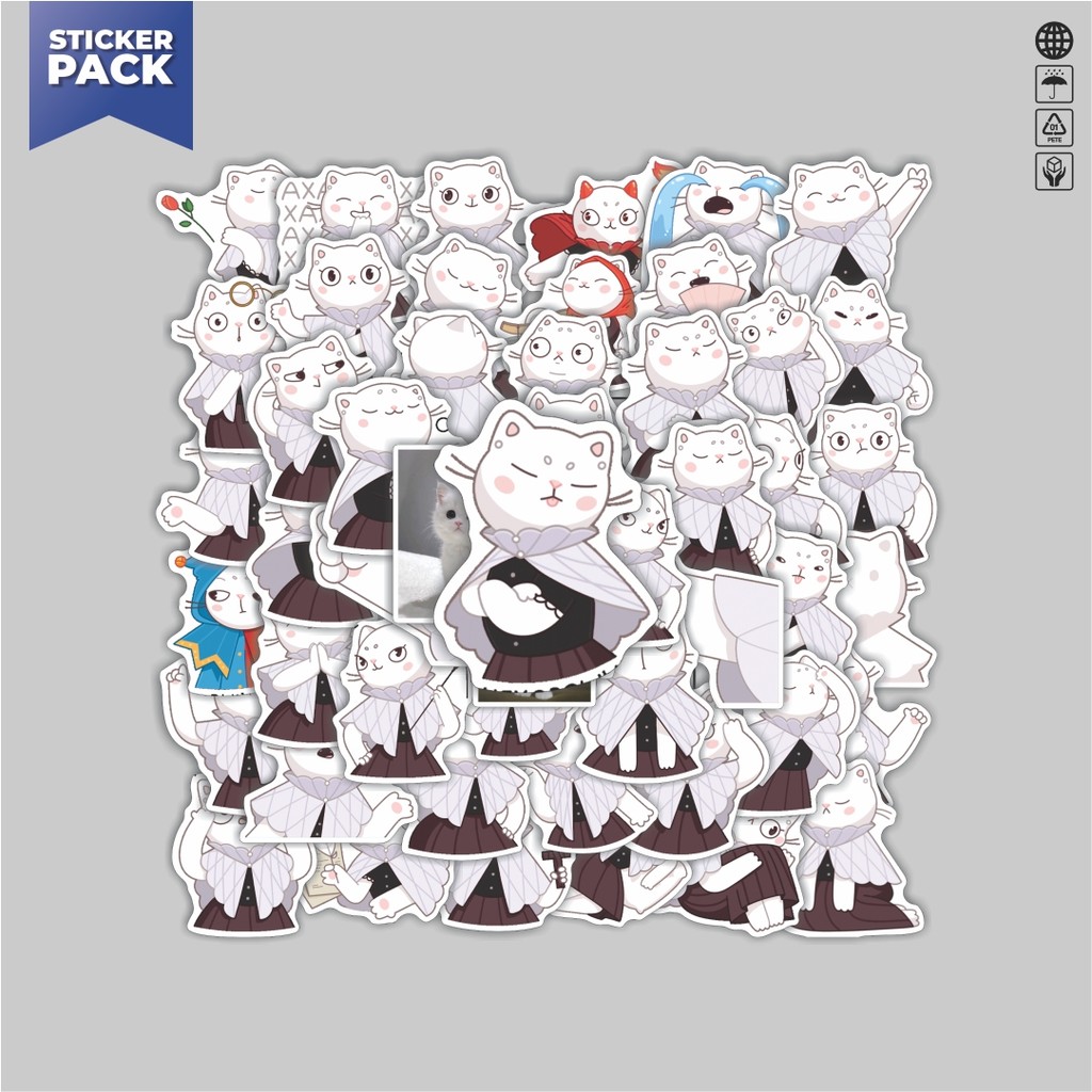 

[100PCS]Stiker Pack Stiker Animal Cute Kucing Branchata Aesthetic Vinyl Anti Air Dekorasi Sticker Laptop Buku Journal Koper Helm Casing HP Gitar Helm Skateboard