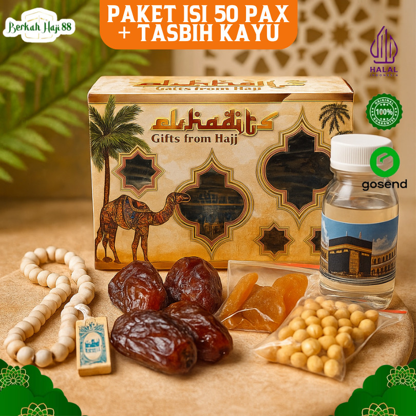 

Paket oleh oleh Haji dan Umroh Souvenir Hemat Botol Kosong isi 50 paket